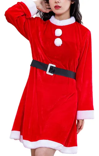 Vestido Navideño De Papá Noel, Disfraz Navideño Sin Chal