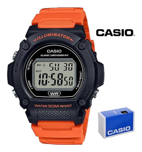 Reloj Casio W-219h-4avcf Illuminator Cronógrafo-negro