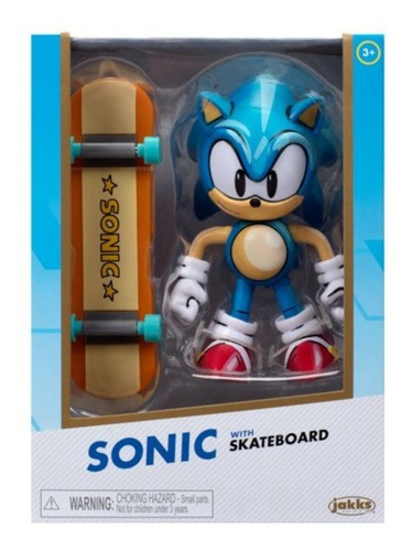 Figura Sonic Con Skateboard The Hedgehog Jakks Gold 