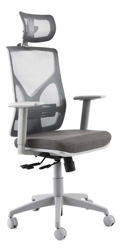 Silla Cool Grey Indar Apoyacabeza Slyder Mesh Diseño Brazo