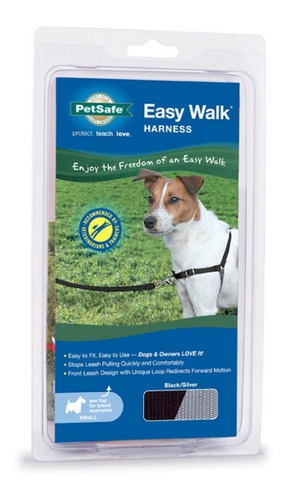 Peitoral Antipuxão P/ Cachorro Pet Safe Easy Walk Preto P