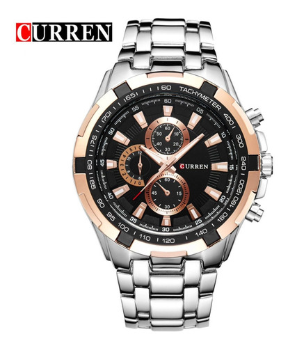 Reloj Para Hombre Curren 8023 8023slbkrg Plateado