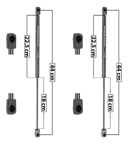 Kit-2 Amortiguadores Cofre Spart Jeep Liberty 02 A 07