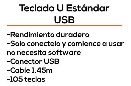 Teclado U Conexion Usb Alambrico Español Pc Bagc