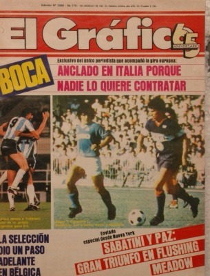 El Grafico 3388 Napoli 1 Fiorentina 1  Passarella  Maradona