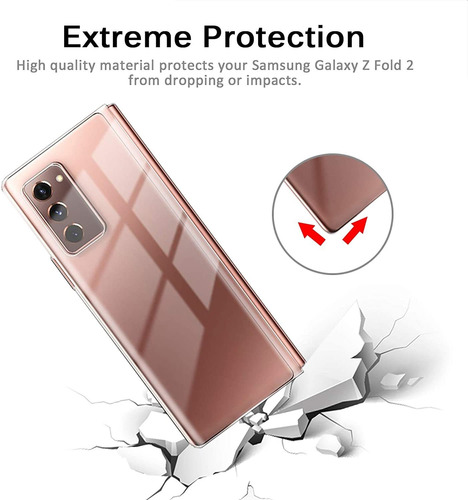 Imagen 3 de 3 de Carcasa Transparente Reforzada Samsung Z Fold 2