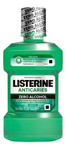 Enjuague Bucal Listerine Anticaries Zero Alcohol 180ml