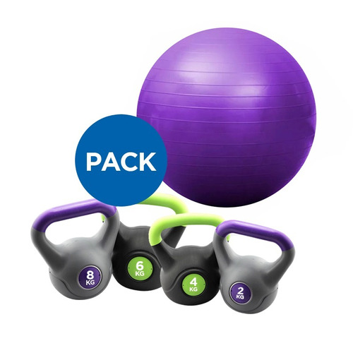 Kettlebell Pesa Rusa 2+4+6+8 + Pelota Fitball 70 Cm