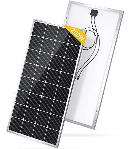 Bougerv Panel Solar Mono De Celda 9bb De 200 Vatios, Módulo 