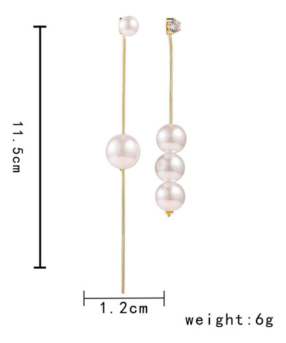 Diseño De Pendientes De Perlas Con Forma De Borla, Cadena As