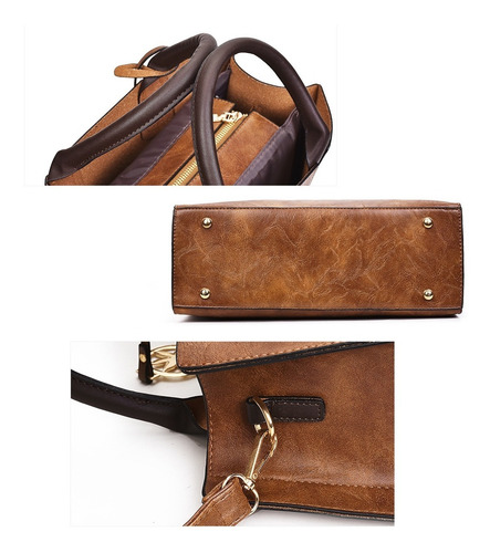 Imagen 5 de 7 de Set 3 Bolsas Mujer Dama Bolso Cartera Bandolera Tote Hombro