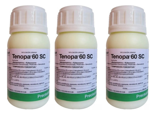 Tenopa 60 Sc 250ml Insectos Rastreros Y Voladores 3 Pzs