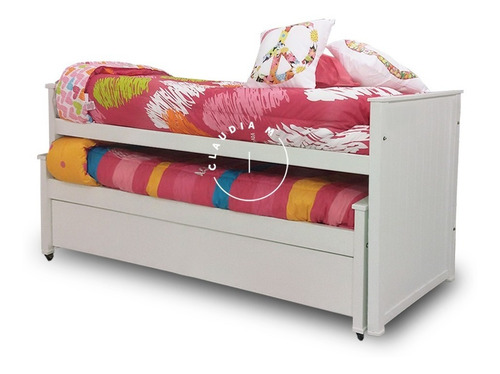 Cama Nido Doble Laqueada Blanca Claudia Muebles