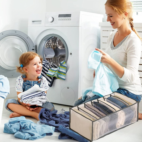 Imagen 3 de 7 de Organizador De Pantalones Jeans 7 Espacios X2 Unidades