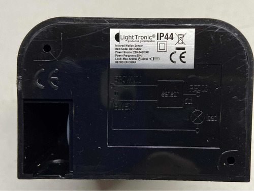 Imagen 3 de 3 de Sensor De Movimiento Infrarrojo 180* Ip44