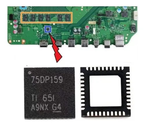 75dp159 5x5 Chip Video Ic Display Hdmi Para Xbox One Slim