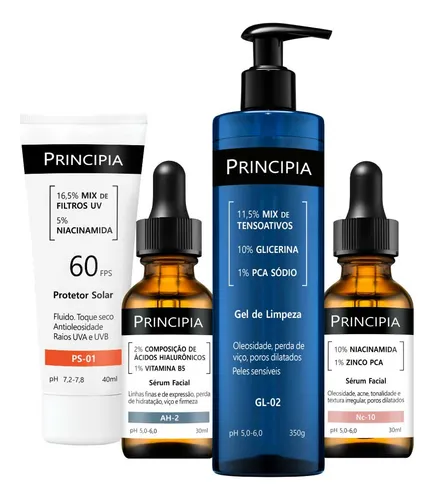Kit Primeira Rotina Avançada C/ Gl-02 + Nc-10 + Ah-2 + Ps-01