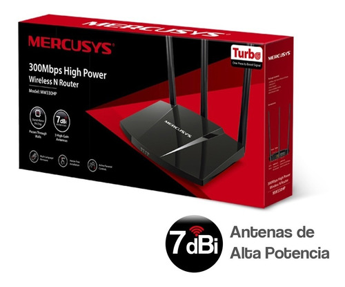 Router De Alta Potencia Mercusys Mw330hp 300mbps 3 Antenas