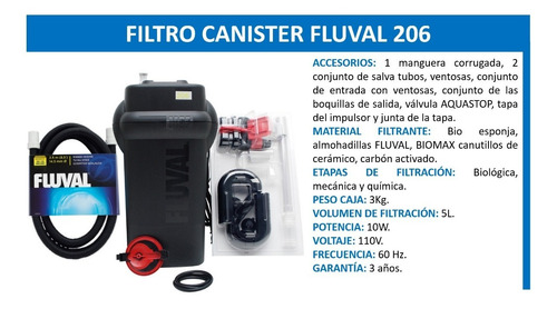 Imagen 3 de 6 de Filtro Fluval 206 780 L/h