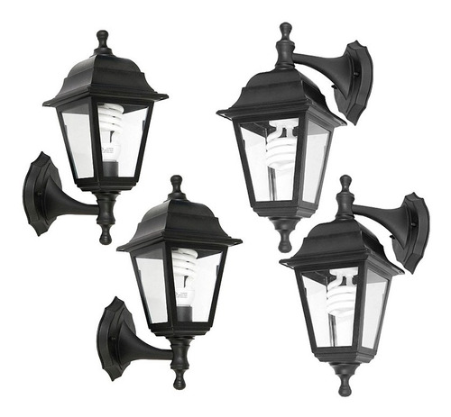 Combo 4 Lamparas Farol Colgante Colonial 4 Unidades Exterior