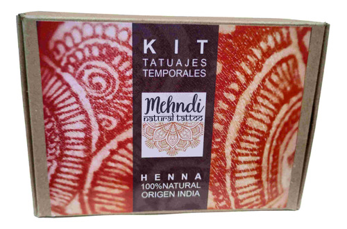 Kit Para Tatuajes Temporales Henna Natural