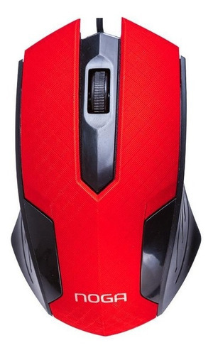Mouse Usb Optico Noga Ngm-357 1000dpi Ergonómico Rojo Hyt