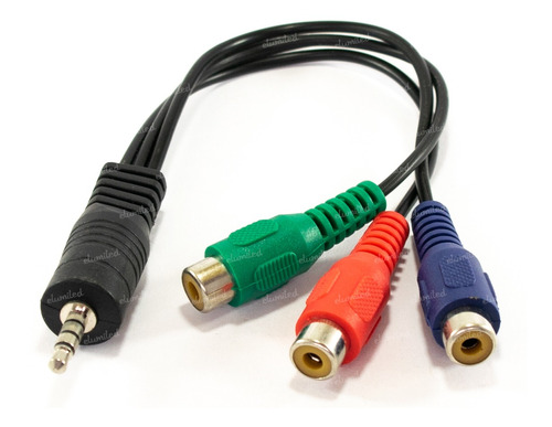 5 Adaptadores Cable Plug 3.5 4 Contactos A 3 Rca Rgb Tv Lcd