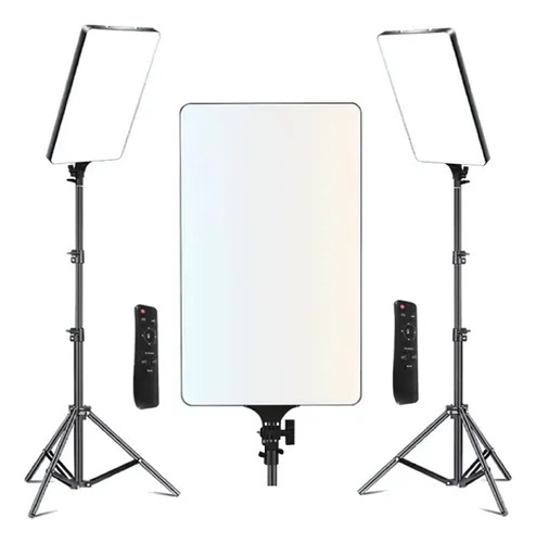 Kit Com 02 Luminárias Ring Light Bm-l16 19pol 40cm Com Tripé
