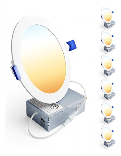 Paquete De 6, Led Empotrables Ultrafinas De 6 Pulgadas ...