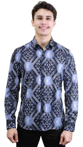 Camisa De Caballero Manga Larga Maraca Benziny Ls5044 Casual