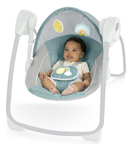 Columpio Portatil Sun Valley De Ity By Ingenuity 16905 Gris Canopy