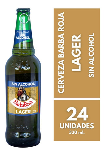 Cerveza Barba Roja Lager Sin Alcohol Pack X 24 X 330ml