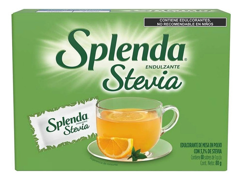 Endulzante Splenda Stevia 80 Sobres De 1 G C U