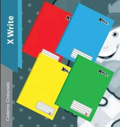 Kit C/ 10 Cadernos Capa Dura Costurado Grande 96 Folhas Cor Vermelho