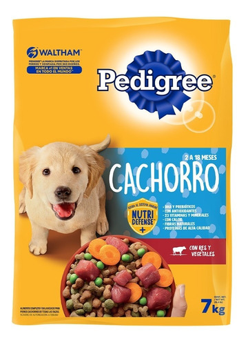 Alimento Para Cachorros Pedigree Con Res Y Vegetales De 7kg