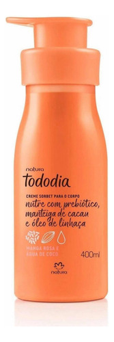 Crema Cuerpo Mango Rosa Y Agua De Coco Tododia Natura 400ml