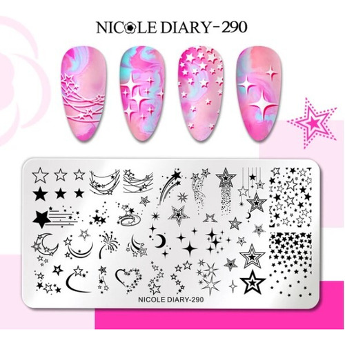 Placa De Stamping 290 Nicole Diary