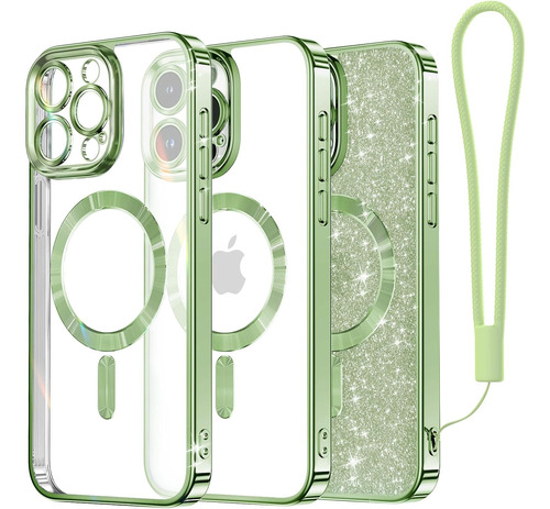 Funda De Celular Meifigno P/ iPhone 15 Pro Max, Verde Hierba