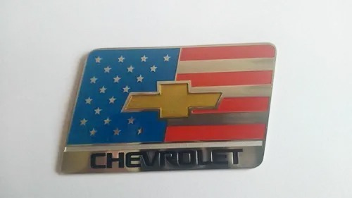 Emblema Badge Chevrolet Usa Aço Inox Premium