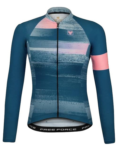 Camisa Ciclismo Feminina Free Force Basic Heaven Manga Longa