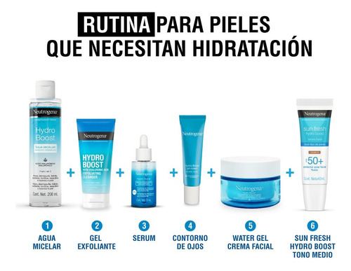 Pack Neutrogena Sun Fresh Hydro Boost Tono Medio Fps 50 40ml