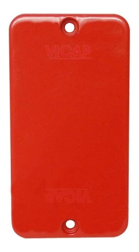 Imagem 1 de 3 de Kit 10pçs Tampa Cega Para Condulete 1/2 E 3/4 Vermelho