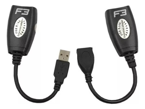 Cabo Extensor Usb Adaptador Cat5 Cat5e Cat6 Cabo De Rede