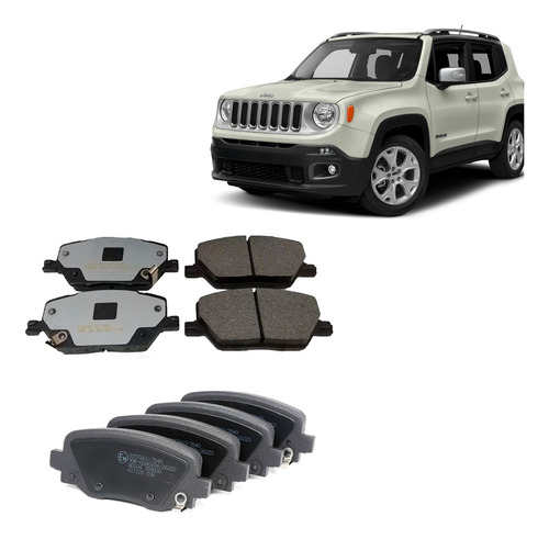 Pastillas Delanteras Y Traseras Jeep Renegade 2014-2022