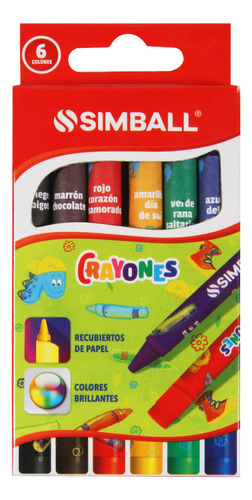 Crayones De Cera Simball X 6 Un