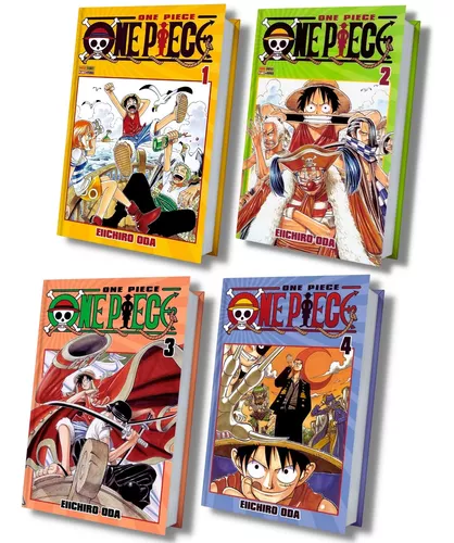 One Piece Mangá Kit Vol. 1 Ao 4 - Nova Encadernação Clássica, Capa Mole Em  Português