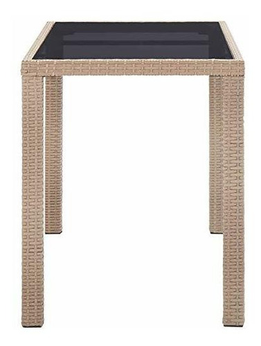 Festnight Mesa De Comedor Rectangular Con Mesa De Vidrio Tem