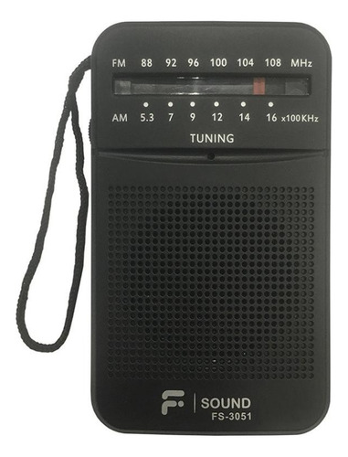 Radio Portátil F-sound Fs3051 Am/fm - Preto
