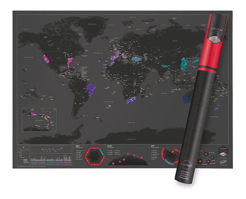 Mapa Del Mundo Para Rascar Scratch Map Regalo Para Viajeros