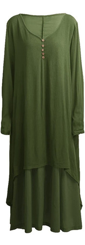 Vestido Largo Flojo Ocasional De Las Nuevas Mujeres
